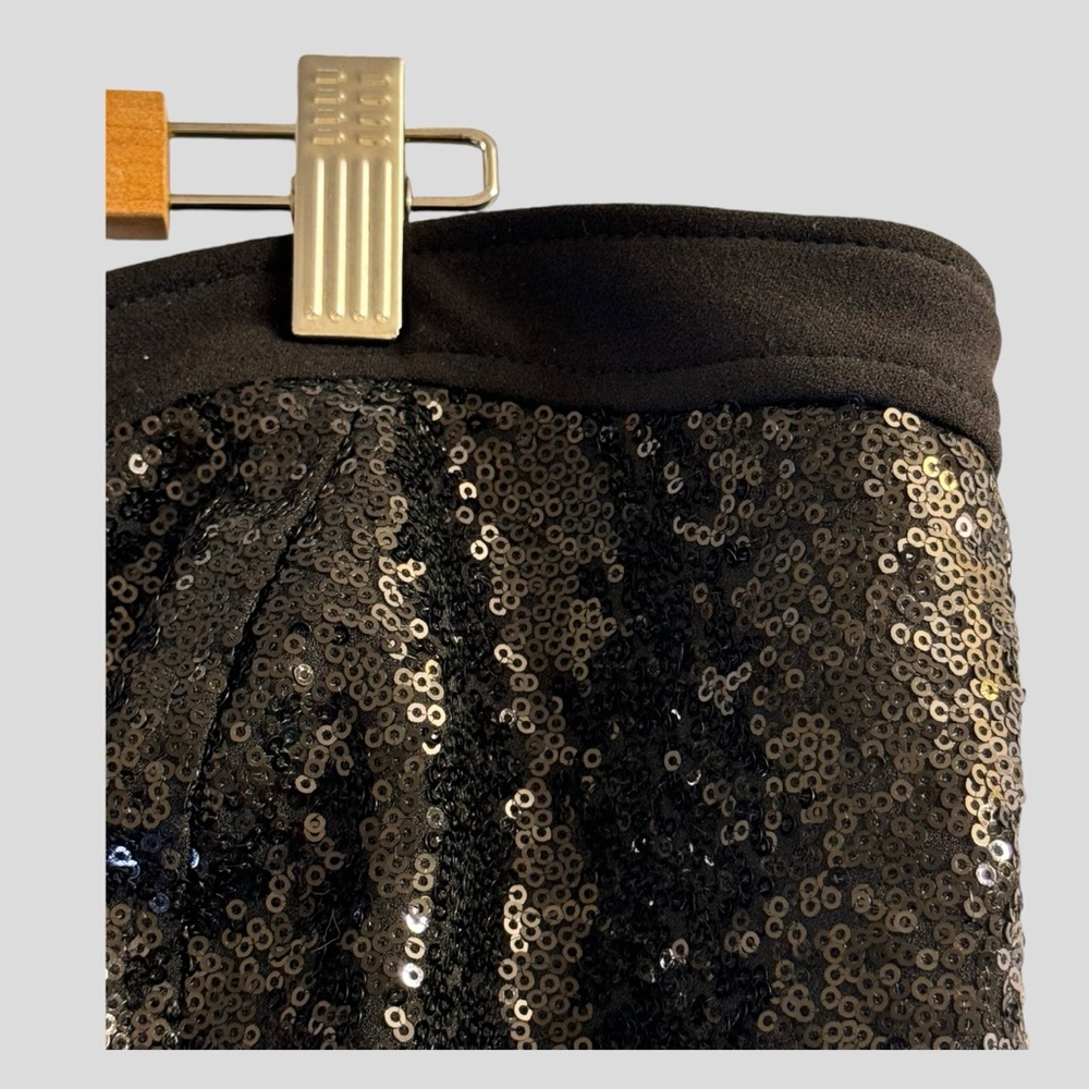Michel Studio Women’s Dress Size 22 Black Strapless Sequins Tulle Skirt Lined - Picture 3 of 16